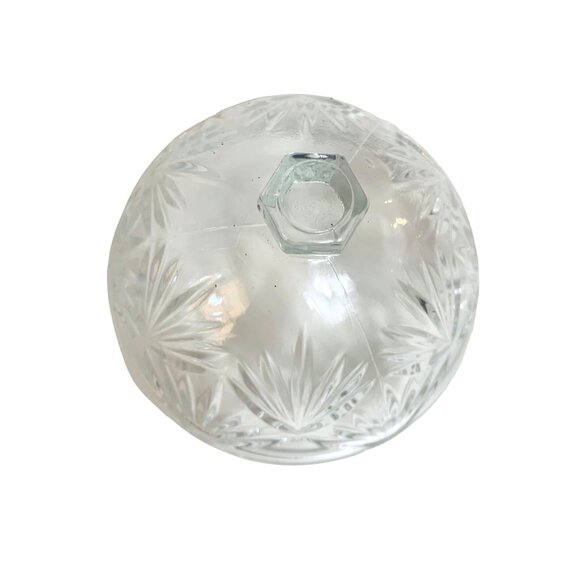 Luminarc USA Holiday Magic Crystal Candy Dish Octagon Pedestal Lid Trinket VTG - Picture 8 of 16